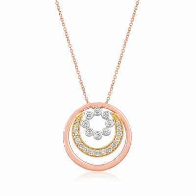 14K Tri Color Gold PENDANT