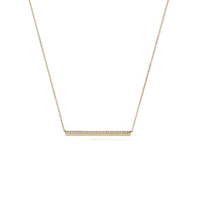 Barre Pave Yellow Gold