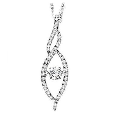 Rhythm of Love Diamond Pendant featuring 3/8 ctw diamonds in 14K Gold