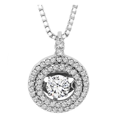 Rhythm of Love Diamond Pendant featuring 3/8 ctw diamonds in 14K Gold