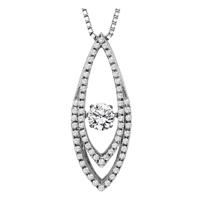 Rhythm of Love Diamond Pendant featuring 5/8 ctw diamonds in 14K Gold