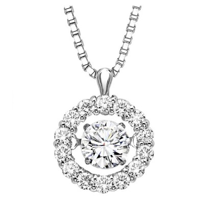 Rhythm of Love Diamond Pendant featuring 1/2 ctw diamonds in 14K Gold