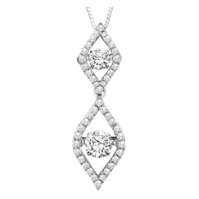 Rhythm of Love Diamond Pendant featuring 3/4 ctw diamonds in 14K Gold
