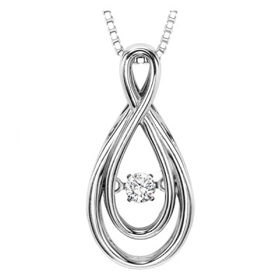 Rhythm of Love Diamond Pendant featuring 1/10 ctw diamonds in 14K Gold
