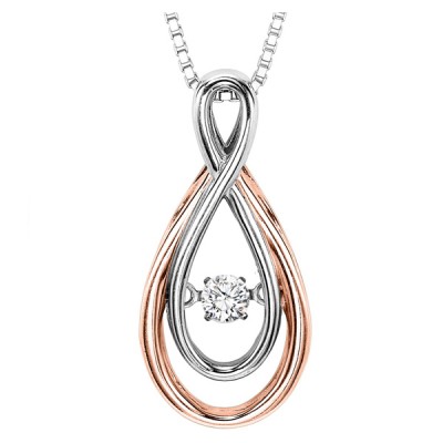 Rhythm of Love Diamond Pendant featuring 1/10 ctw diamonds in 14K Gold