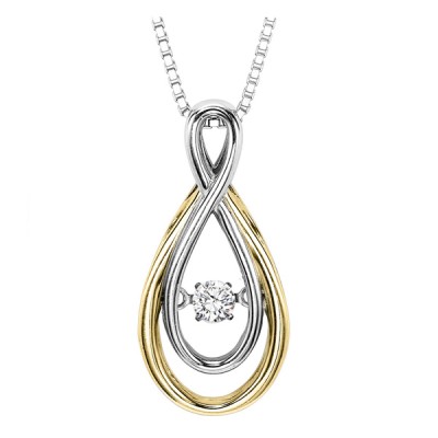 Rhythm of Love Diamond Pendant featuring 1/10 ctw diamonds in 14K Gold