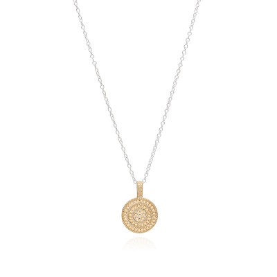 Circle of Life Divided Disc Necklace, 16-18" (Reversible)
