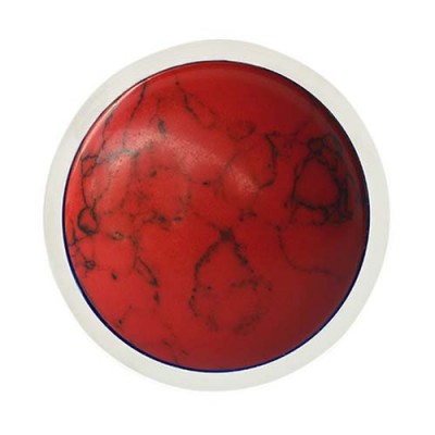 Cabochon - Red Howlite