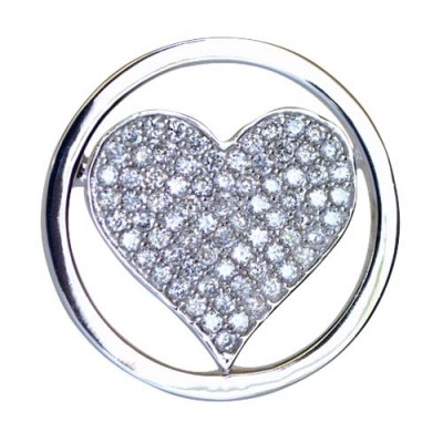 Large Heart with CZ Clear
