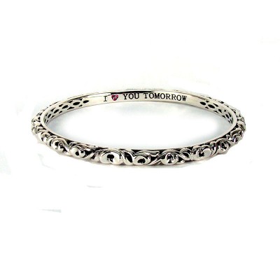 Sterling Silver Ivy "I Love You Tomorrow" Bangle