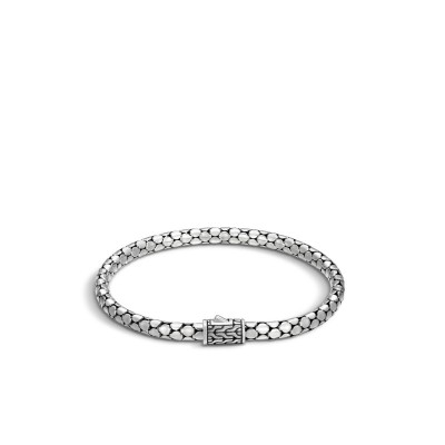 Dot Silver Slim Chain Bracelet, Size UM