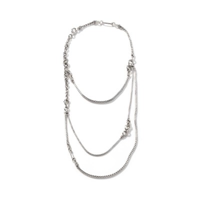 Classic Chain Silver Necklace, Size 34