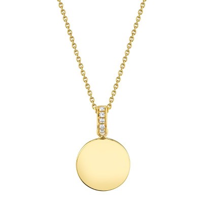 0.02ct 14K Yellow Gold Diamond Necklace