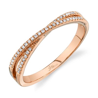 0.09ct 14k Rose Gold Diamond Lady's Ring