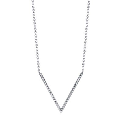 0.12ct 14k White Gold Diamond Necklace