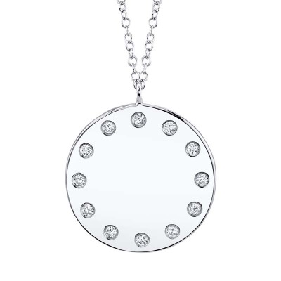 0.09ct 14k White Gold Diamond Necklace
