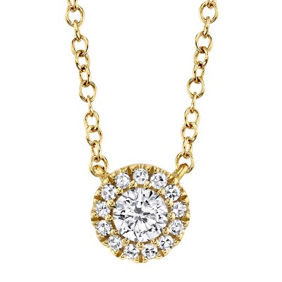 0.14ct 14k Yellow Gold Diamond Necklace