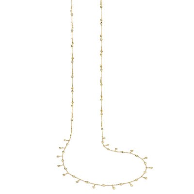 1.85ct 14k Yellow Gold Diamond Shaker Necklace