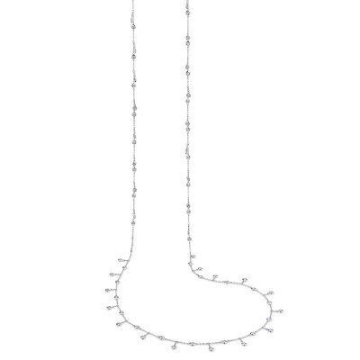 1.85ct 14k White Gold Diamond Shaker Necklace