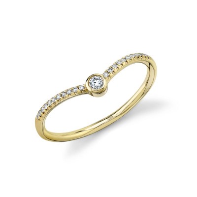 0.09ct 14K Yellow Gold Diamond Lady's Ring