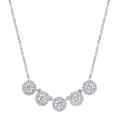 1.20ct 14k White Gold Diamond Necklace