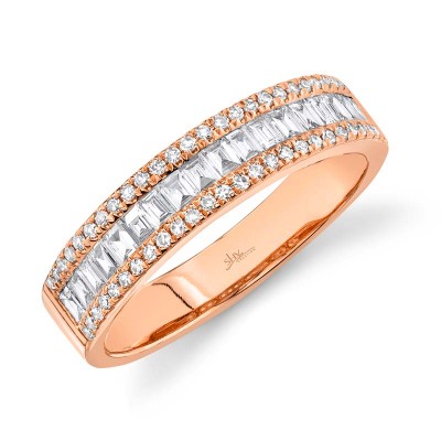 0.55ct 14k Rose Gold Diamond Baguette Lady's Band
