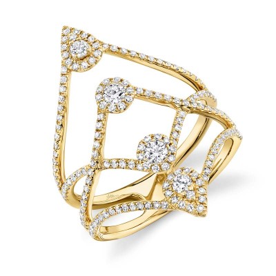 0.71ct 14k Yellow Gold Diamond Lady's Ring