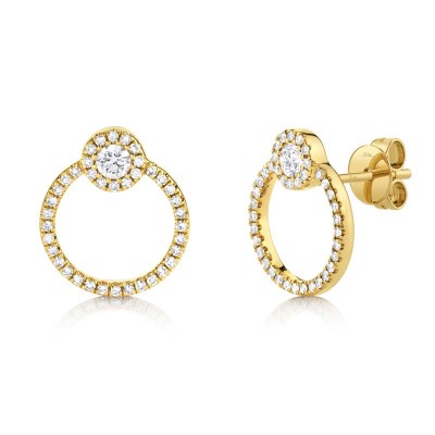 0.39ct 14k Yellow Gold Diamond Earring