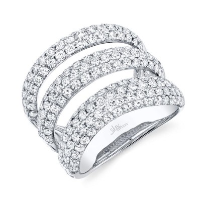 2.55ct 14k White Gold Diamond Pave Lady's Ring