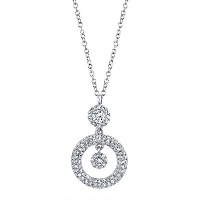 0.39ct 14k White Gold Diamond Necklace