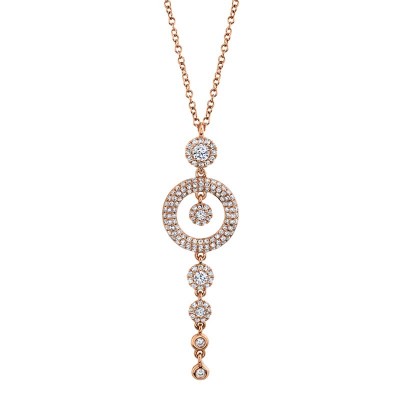 0.53ct 14k Rose Gold Diamond Necklace