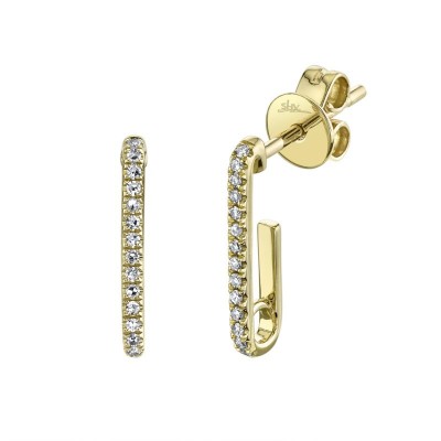 0.08ct 14K Yellow Gold Diamond Earring
