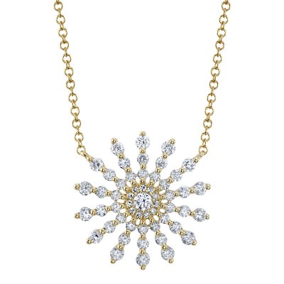 0.75ct 14K Yellow Gold Diamond Necklace