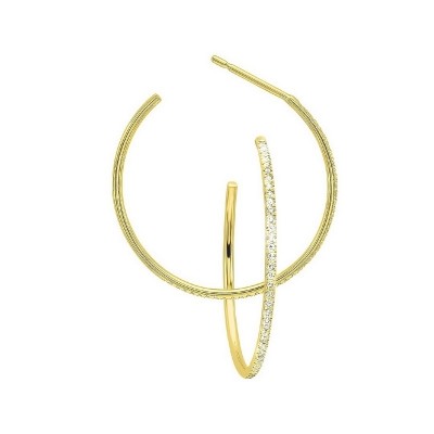 Diamond Ultra-Slim Hoop Earrings in 14k Yellow Gold (1/8ctw)