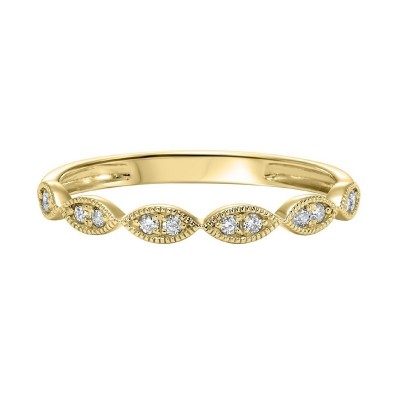 Diamond 2-Stone Marquise Stackable Band in 10k Yellow Gold