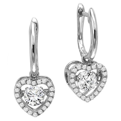 Rhythm of Love Diamond Earrings featuring 3/4 ctw diamonds in 14K Gold