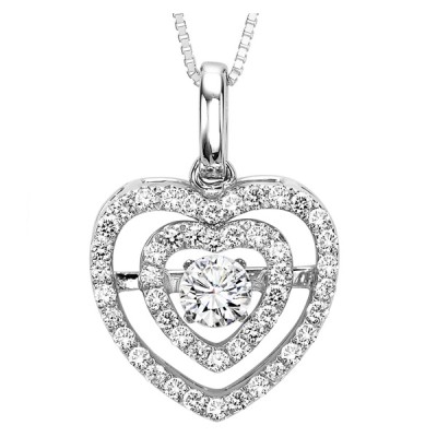 Rhythm of Love Diamond Pendant featuring 3/8 ctw diamonds in 14K Gold