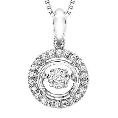 Rhythm of Love Diamond Pendant in Sterling Silver
