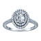 Oval Cut Double Halo Diamond Engagement Ring