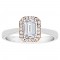 Emerald Cut Halo Diamond Engagement Ring