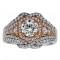 Round Cut Halo Diamond Vintage Engagement Ring