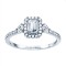 Rm1345e-14k White Gold Emerald Cut Halo Diamond Engagement Ring