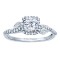 Rm1407r-14k White Gold Halo Engagement Ring