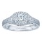 Rm1435-14k White Gold Vintage Engagement Ring