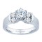 Rm464-14k White Gold Engagement Ring From Nostalgic Collection