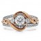 RM1546-14K White & Rose Gold Infinity Engagement Ring.