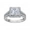 Rm1098p-14k White Gold Halo Engagement Ring