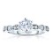 Rm1292 -14k White Gold Round Cut Diamond Infinity Engagement Ring