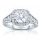 Rm1374x-14k White Gold Round Cut Halo Diamond Engagement Ring