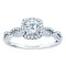 Rm1390-14k White Gold Round Cut Halo Diamond Infinity Engagement Ring